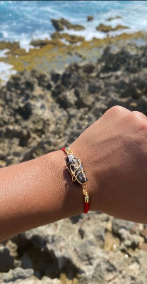 PULSERA TURMALINA con CORDÓN ROJO
